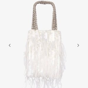 Retrofete Avery  White Feather Bag